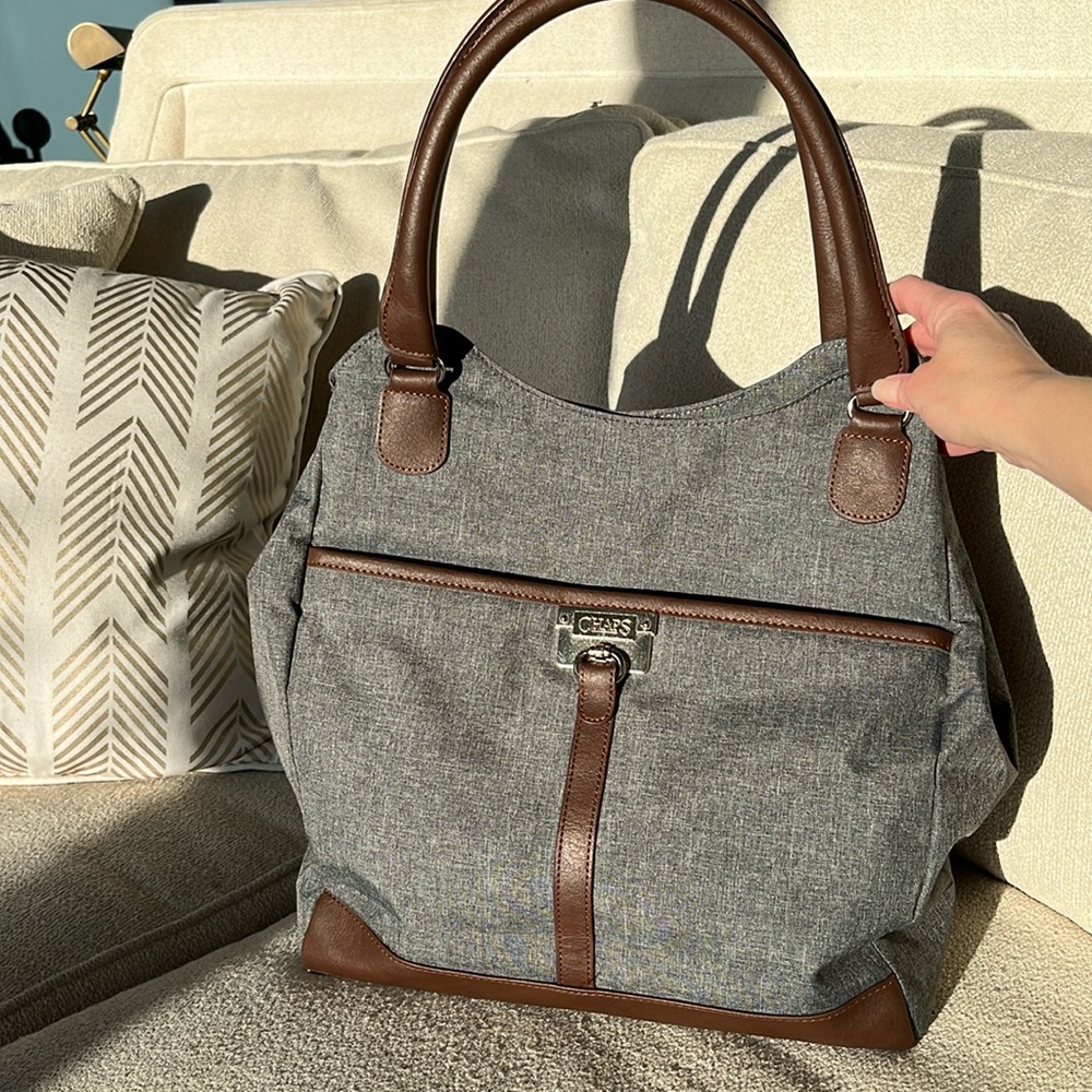 Chaps Gray Tote Bag. - image 1